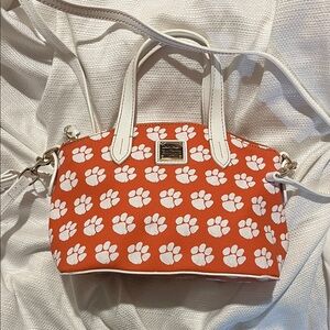 Dooney & Bourke Orange and White Mini Bag